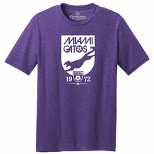 Miami Gatos 1972 Logo NASL Soccer TRI-BLEND Tee Shirt