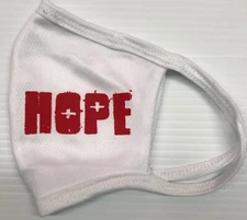 Face mask DRI-FIT flexible, 100% polyester, double layer, white color, (HOPE)