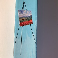 Easel Art Collapsible Easel Display Signs Art Black Steel 37 X 33 X 66 New