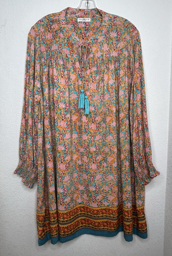 Robe Bohème Xhilaration à Manches Longues - Motif Floral Multicolore, Taille XL, Occasion Très Bon état