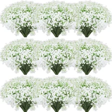 Janinka 100 Pcs Artificial Baby Breath Flowers Fake Gypsophila Bouquets 20.8 ...