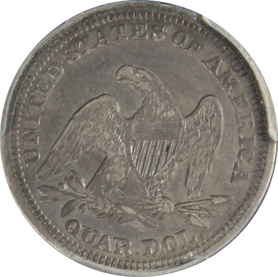 1859 XF40 Seated Liberty Quarter, PCGS 35921732 - Image 2 of 4