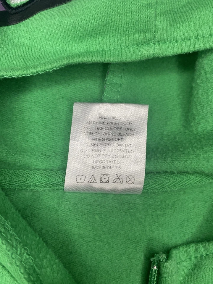 Chaqueta con Capucha Verde Tortugas Ninja Nickelodeon Para Hombre Talla L 11/13 Máscara Donatello Foto 3 de 4