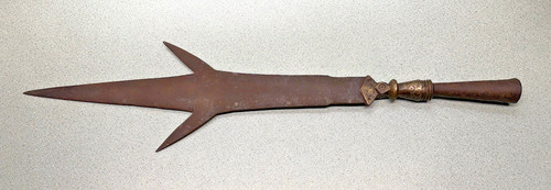 antique Steel Brass Spontoon Polearms Halberd Spear Head RARE unknown history