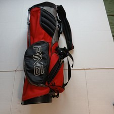 PING Hoofer Vantage Stand Carry Bag Dual Strap 5 Way Divider Mr Ping Logo Red