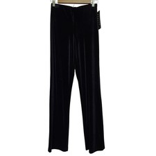 New Vintage Whimsigoth Goth Black Velvet Dress Stretch Pants Womens M