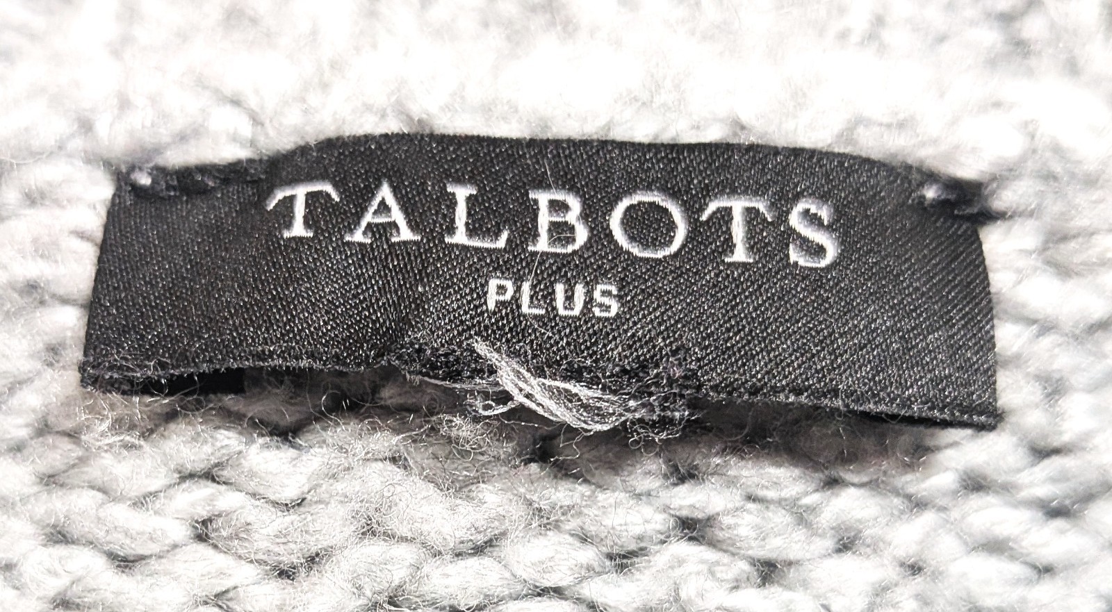 Talbots Plus Gray Ivory Red Button Front Cardigan… - image 4
