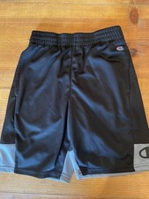 Champion Boys Mesh Lightweight Basketball Athletic Shorts 10/12 Black/Gray