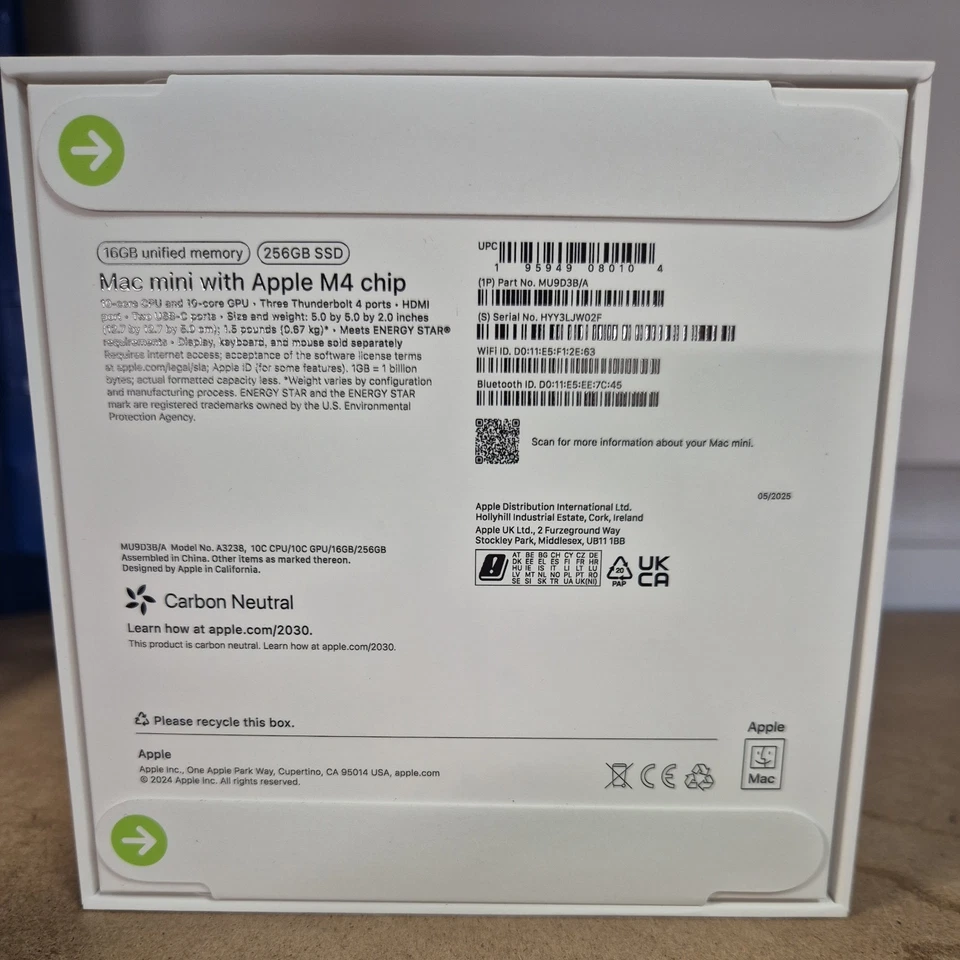 APPLE Mac Mini (2024) - M4 10C 256GB SSD Silver 16GB BRAND NEW SEALED WARRANTY - Image 3 of 4