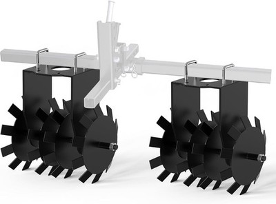 32'' Cut Width ATV/UTV Disc Plow Harrow With 2'' Receiver Hitch Heavy Duty Attach