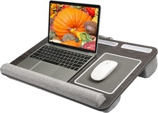Lap Desk - Fits up to 17 inches Laptop Desk, Built in Mouse Pad  Wrist Pad f...