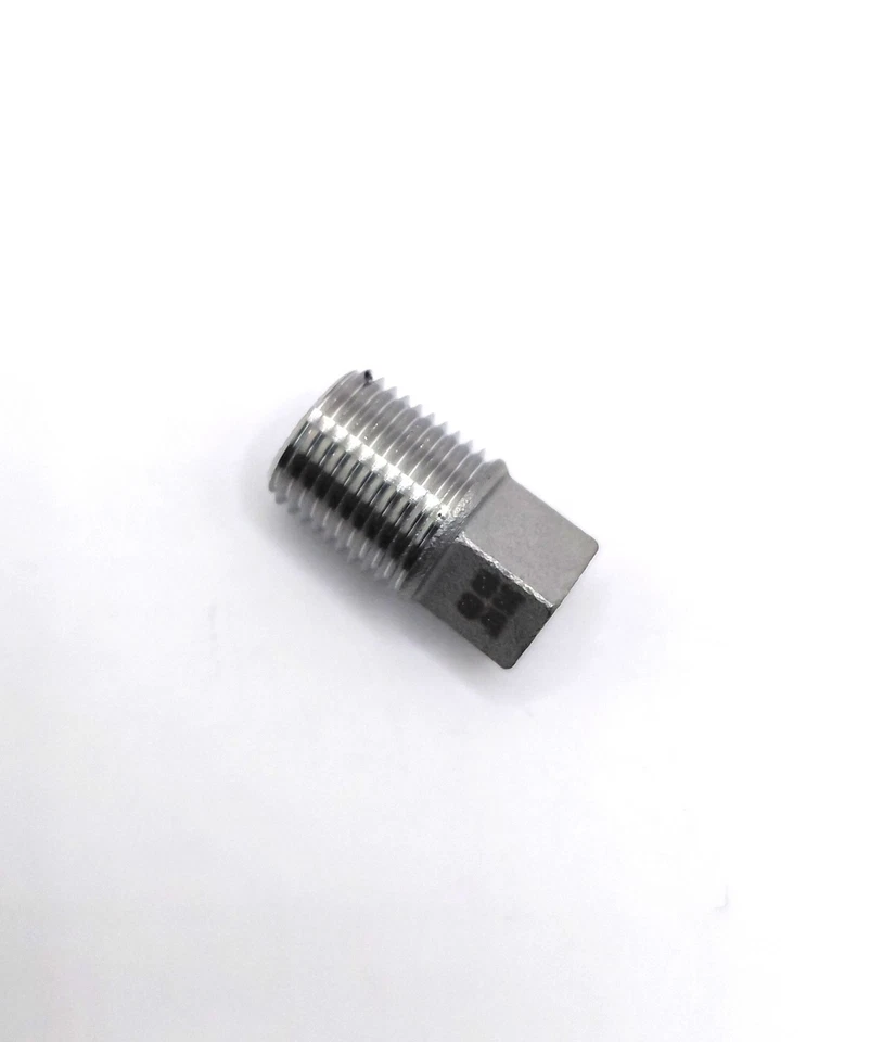 1/8" 150 Threaded (NPT) Square Head Plug 304 Stainless Steel - Image 2 of 4