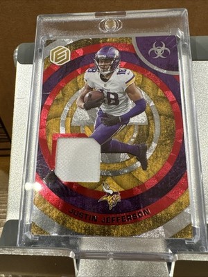 2022 Panini Elements Football Justin Jefferson Critical Mass Patch 20/27 CM-JEJ