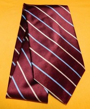 BROOKS BROTHERS GOLDEN FLEECE RED/BLUE/YELLOW STRIPED TIE - DESIGNER TIES.