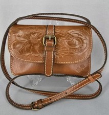 PATRICIA NASH Torri Flap Crossbody Cavo Tooled Bag Versatile Lux Leather RT: 249
