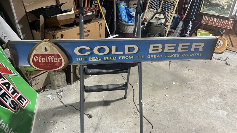 Vintage Pfeiffer Beer Sign Not Lighted 