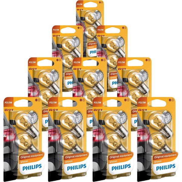 10X Philips Standard P21/5W 21/5W 12V Autolampen GlüHlampen GlüHbirnen-image