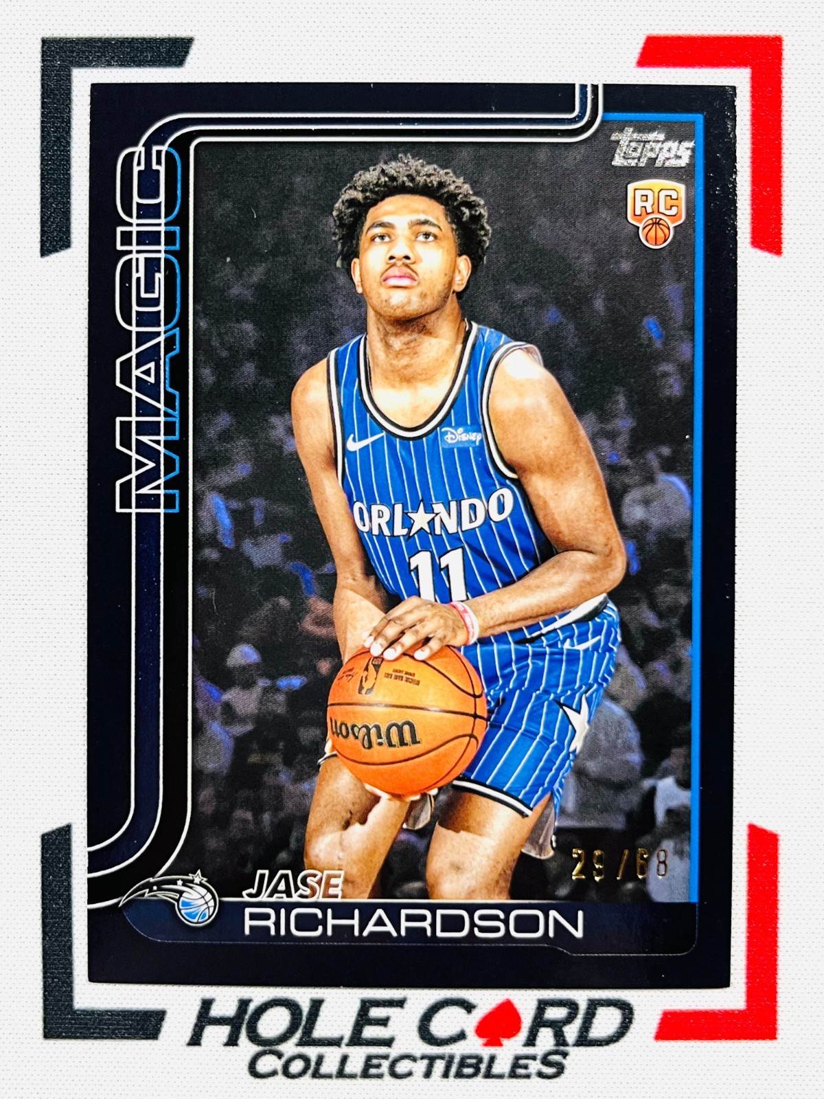 JASE RICHARDSON RC 2025-26 Topps Flagship Basketball #225 Black Foil 29/68 丨