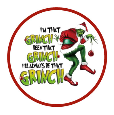 Christmas - ''That Grinch'' - 4'' Vinyl Decal Sticker Gift Decor Jar Laptop Tumbler