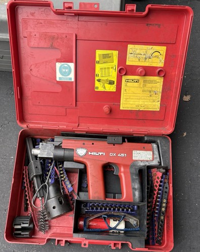 HILTI DX 451 POWDER ACTUATED TOOL F-77166 With Extras