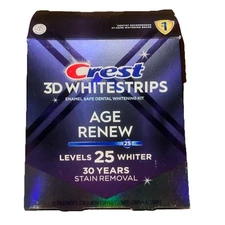 Crest 3D Whitestrip Age Renew 25 Levels Whiter Removes 30 Years Stains 42 Strips