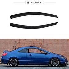 For 06-11 Honda Civic Coupe 2-door Slim Acrylic Window Visor Sun Rain Shade 2pc