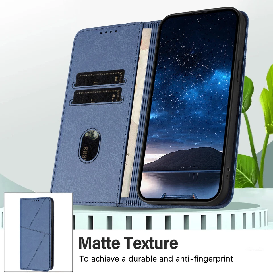 For iPhone 5 6 6S 7 8 Plus SE X XS XR XS Max 11 Magnetic Flip Wallet Case Cover  - Image 2 of 4