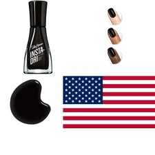 Quick Dry Opaque Black Nail Polish – Long Lasting, Glossy & 3-in-1 Formula