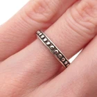 Chateau D’Argent 925 Sterling Silver Vintage Dotted Oxidized Band Ring Size 6