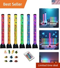 Extra Large 4FT LED Bubble Fake Fish Tube   Sensory Aquarium Lamp with 10 Flo...