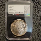 1879-S Morgan Silver Dollar "NGC MS65" Vault Box