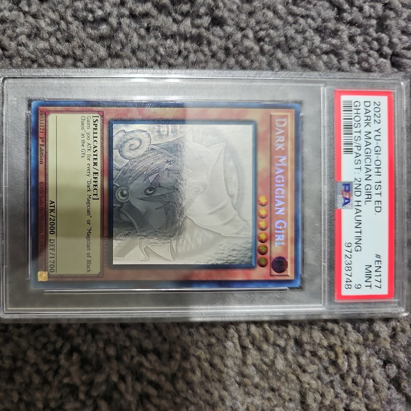 Dark Magician Girl Yugioh 2022 GFP2-EN177 Ghost Rare 1st Edition PSA 9