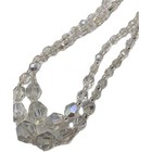Vintage 1950s Aurora Borealis Rainbow Crystal Faceted Bead Necklace Two Strand — photo 5