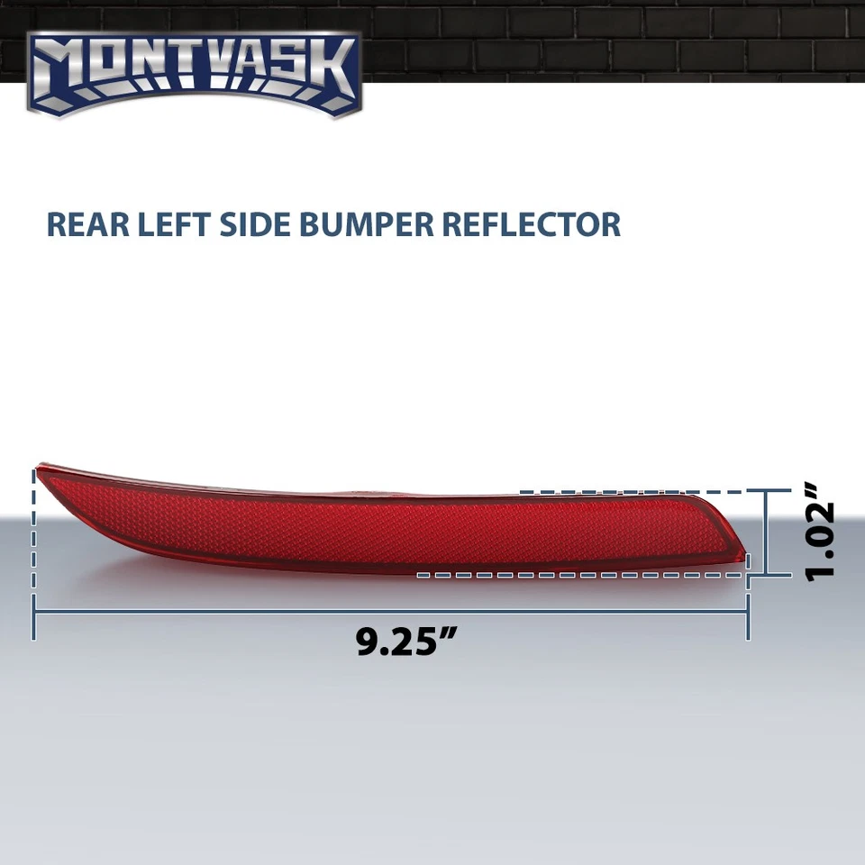 Reflector de parachoques trasero lado izquierdo rojo apto para BMW 528i 535i 550i xDrive 2011-2016 Foto 3 de 4