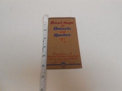 Hiram Walkeer & Sons 1928 Road Map OF Ontario And Quebec