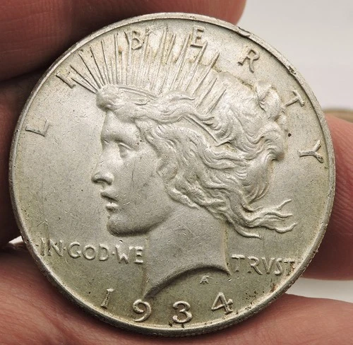 1934 S Peace Dollar About Uncirculated