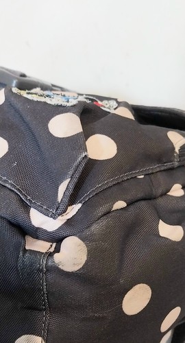 Cath Kidston Disney Micky Mouse Large Dark Grey Cotton Canvas Polka Dot Backpack - Picture 8 of 10