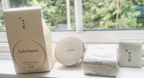 Sulwhasoo Perfecting Cushion No. 25 Sand (Pink) SPF 50+ Sunscreen w/Refill Pack - Picture 3 of 7