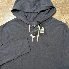 Dunning Golf Hoodie Mens Large Blue Grey Heather Streamsong Resort Cotton NEW
