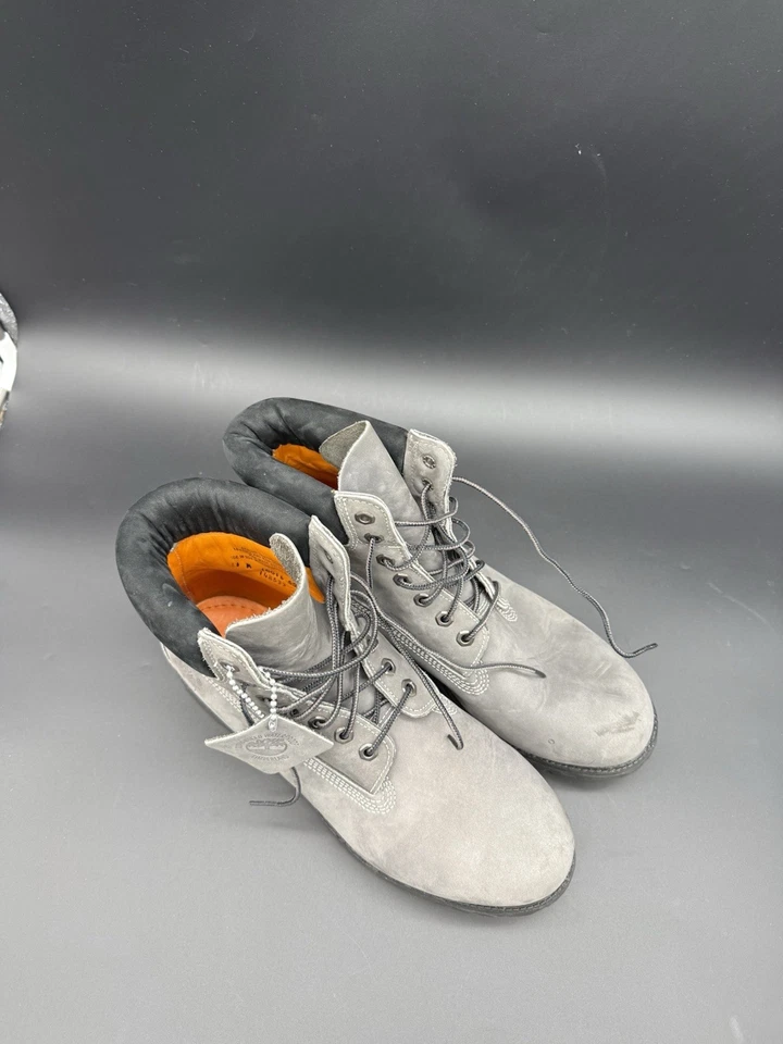 Timberland Premium 6 Pulgadas Bota Talla 11 Mediana Gris Cuero Hombres Botas de Invierno Foto 2 de 4