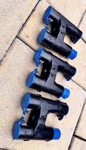 3 x Used Lewden 3 Way Power Splitter, 16A 240V IP44