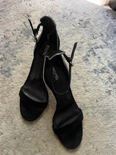 Black Suede Michael Kors Heeled Sandals