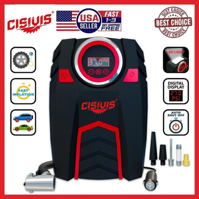 #ad Car Tire Air Pump Inflator Compressor Digital Electric Auto Portable 150PSI 12V $13.19