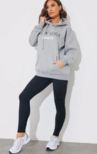 Dans Le Style Leggings En Fleece Haute Taille Noir UK 12 (FMN52-10)