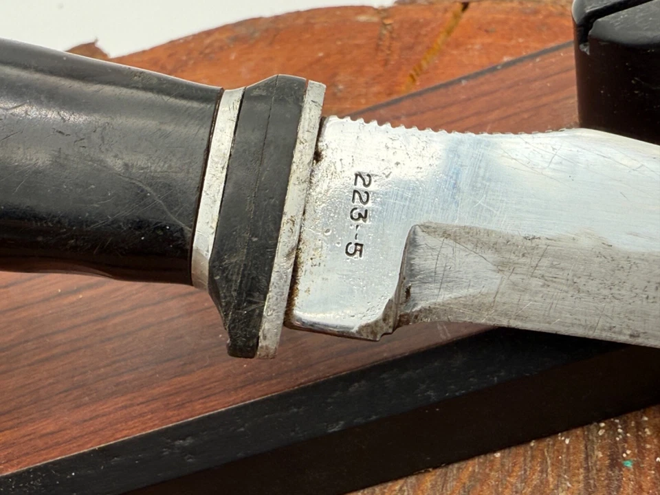 Cuchillo de caza vintage Case XX-223-5 hoja fija borde de arrastre hecho en EE. UU.--793,25 Foto 3 de 4