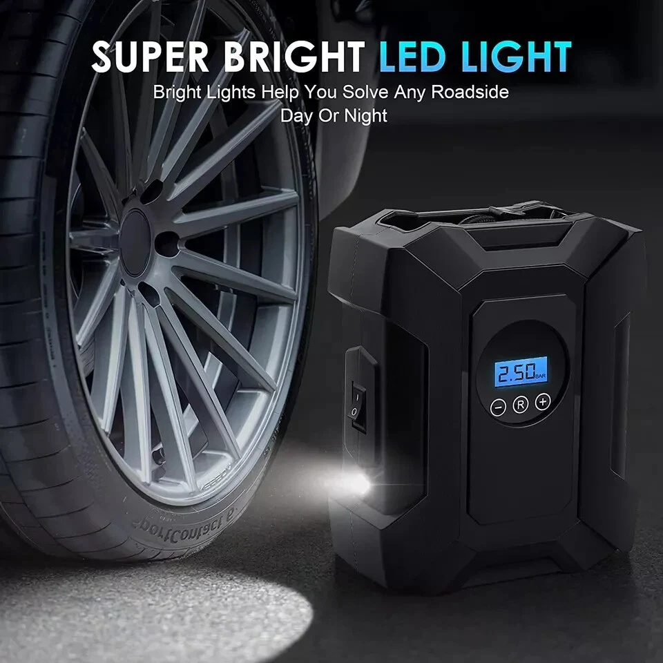 12V Digital Automatic Car Tyre Inflator Pump 150 PSI Portable Air Compressor - Image 4 of 4