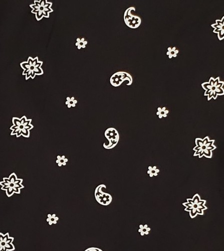 OS LuLaRoe One Size Leggings Paisley Flowers on Black NWT T95 - Picture 6 of 6
