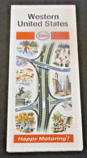 VTG ENCO Humble Western United States Map Double Sided 23x34 Ad Happy Motoring