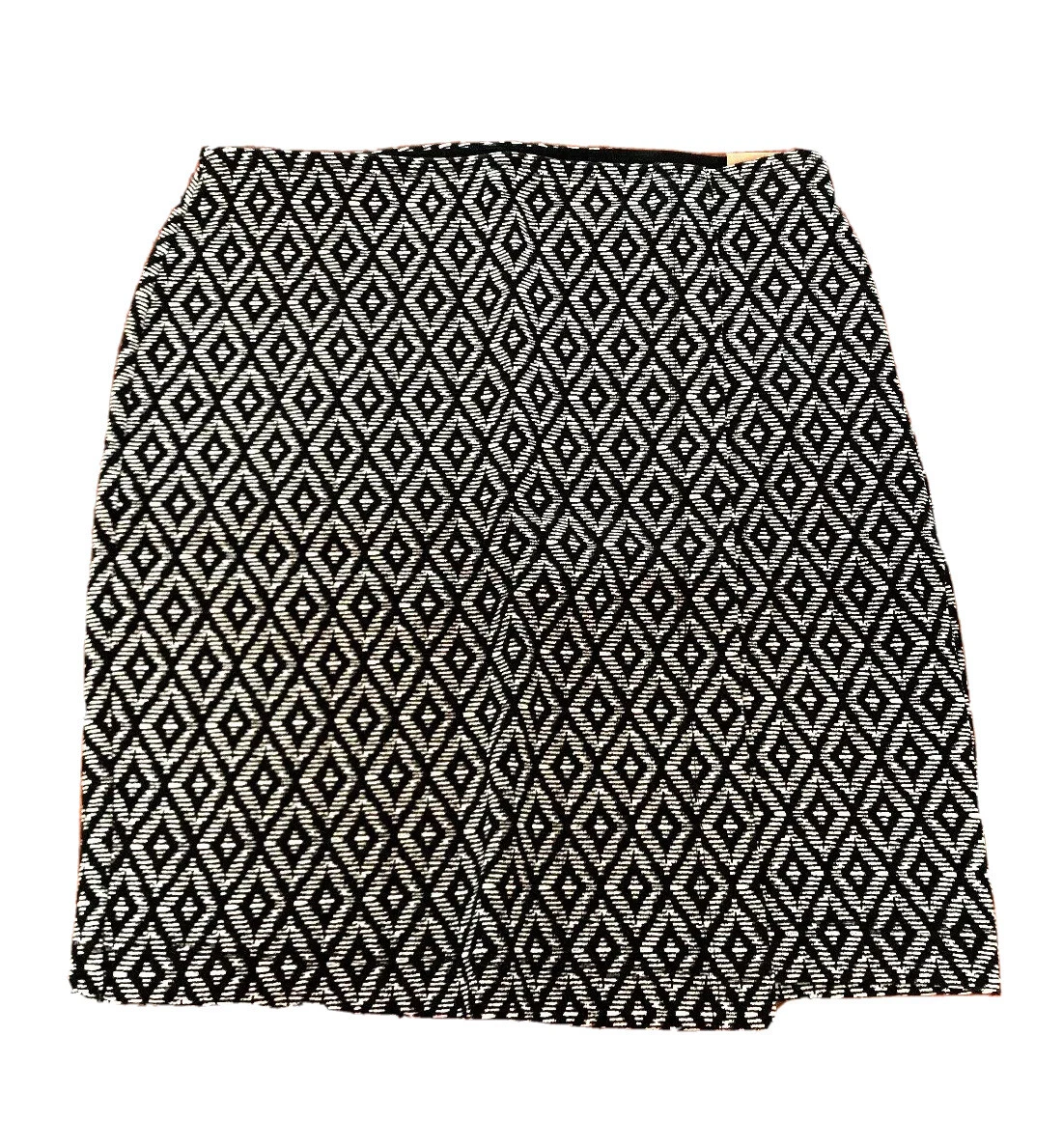 New Hollister Women Black White Geometric Cotton Unlined Mini Wrap Skirt XS