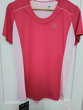 Image of BNWT SALOMON AGILE HEATHER TEE, Women's Pink Yarrow Sports T-Shirt Size L